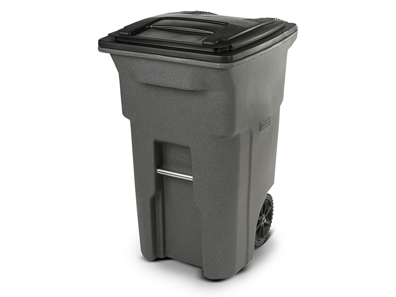 toter 64 gallon grey trash can for sale at wastequip