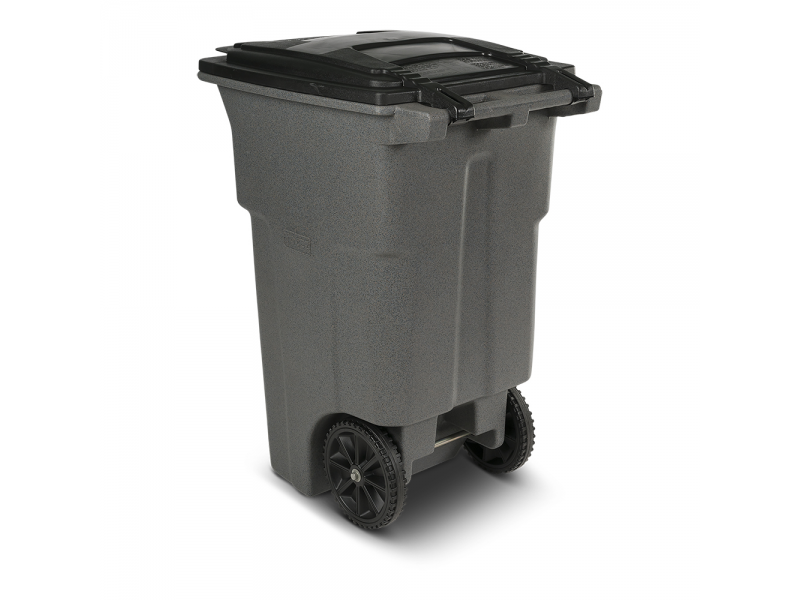 toter 64 gallon grey trash can with wheels for sale at wastequip