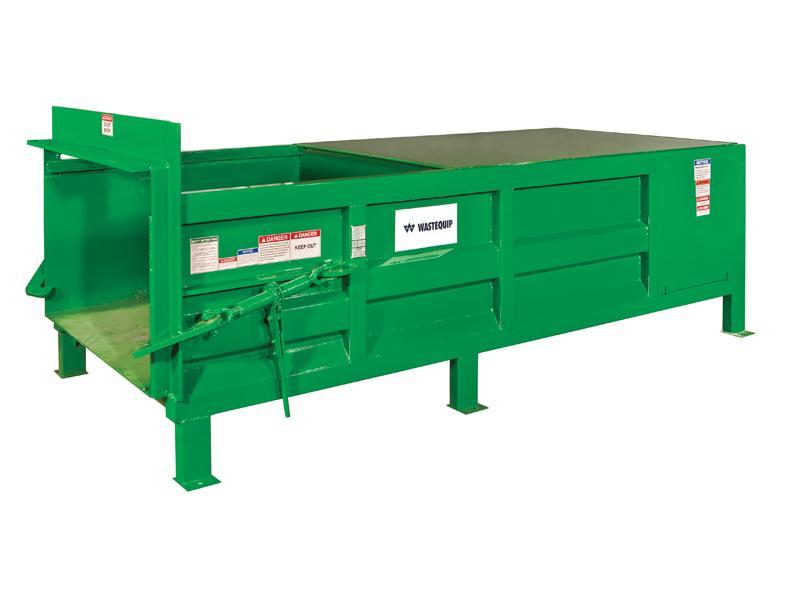 wastequip Stationary Compactor 445 Series green 4 yard compactor 