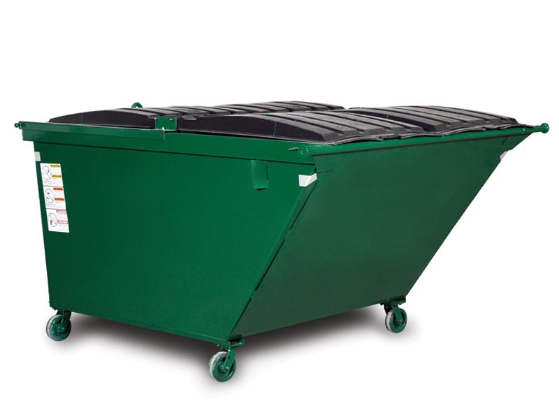 wastequip rear load dumpster with casters